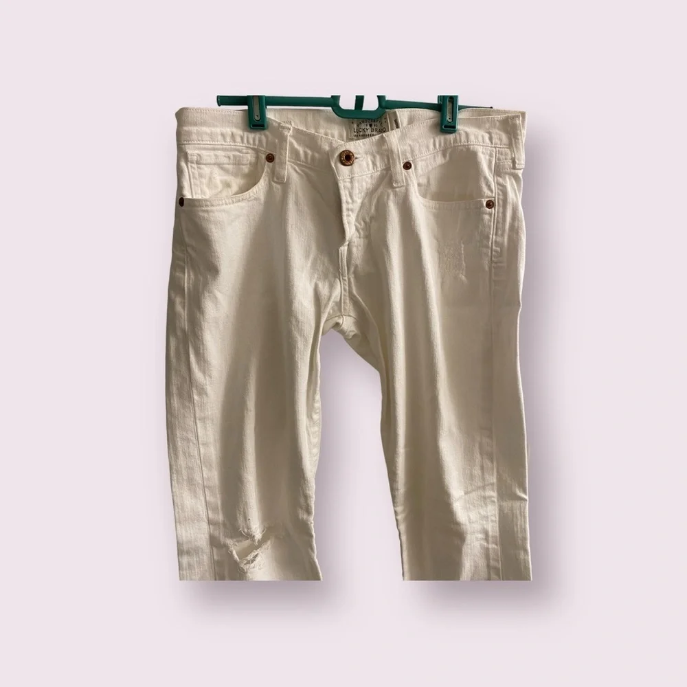 Lucky Brand‎ White Sienna Weekender Crop Denim Jeans Sz 0/26